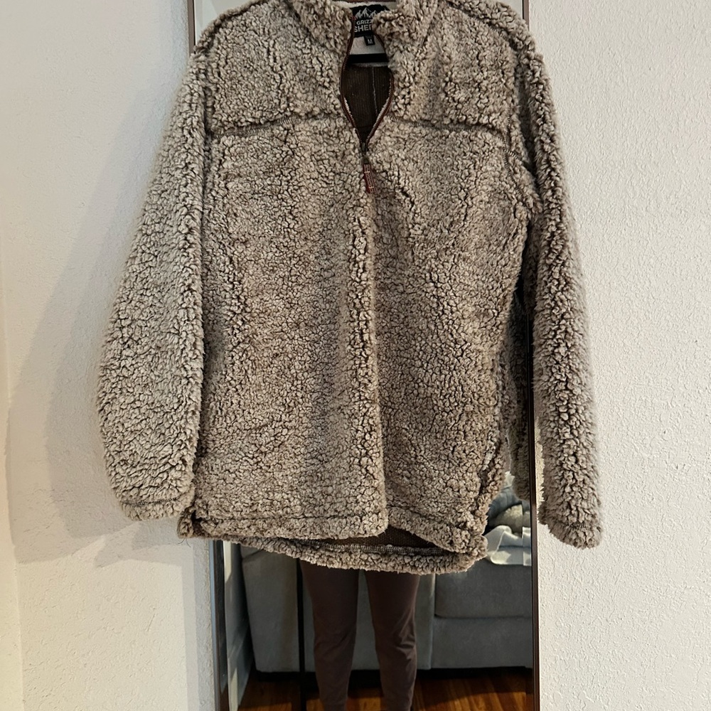 Oversized Neutral Sherpa Pullover